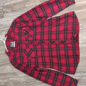 LAST CHANCE! Pilote & Filles Red Plaid Button Down Shirt XL